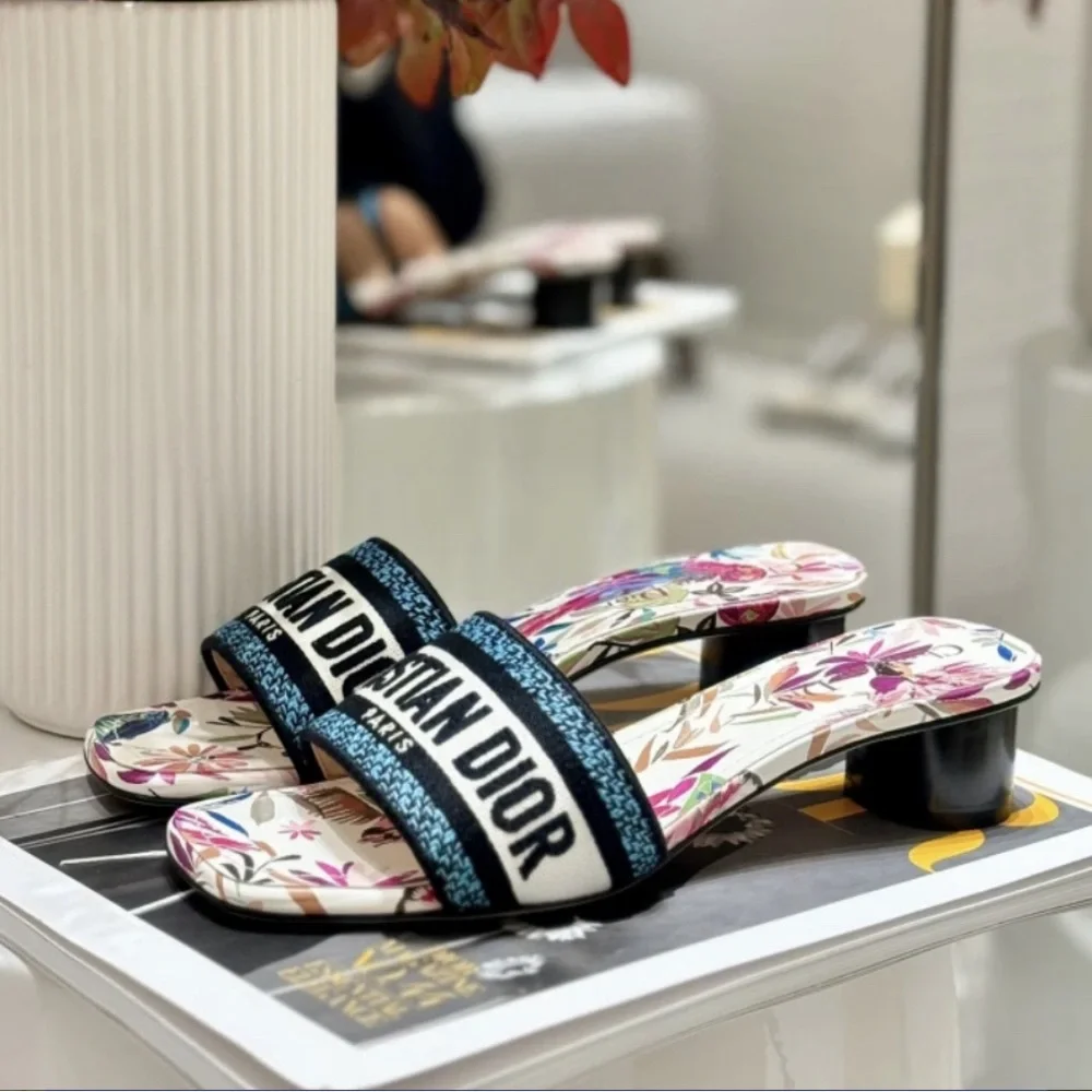 Christian Dior Dway Heeled Slide - Brand New - Picture 2 of 2